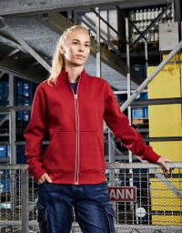 Arbeits Sweatjacke Damen Rot